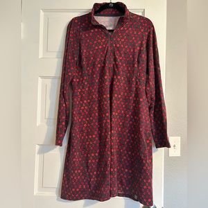 Title Nine Getaway long-sleeve 1/4 zip dress red